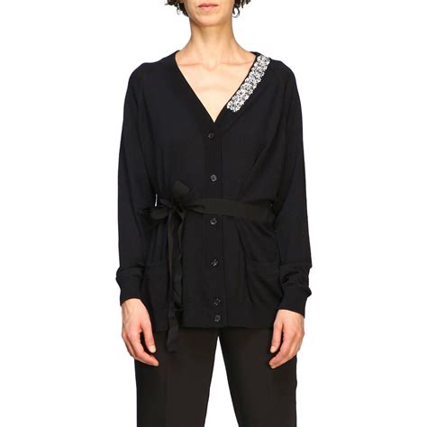 prada black cardigan|prada cardigan women's.